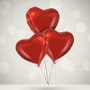 Romantic Trio – Red Heart Foil Balloons