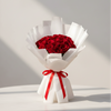 Pure Romance – 25 Red Roses in Elegant White Wrap