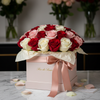 beautiful flowers in a box named rio de roses 