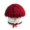 Red Roses Globe in Round Box – Premium Rose Arrangement Dubai
