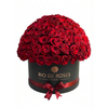 Red Roses Globe in Round Box – Premium Rose Arrangement Dubai