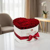 Red Roses in Heart Box – Romantic Rose Gift Dubai