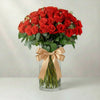 50 Red Roses Grand Vase Arrangement